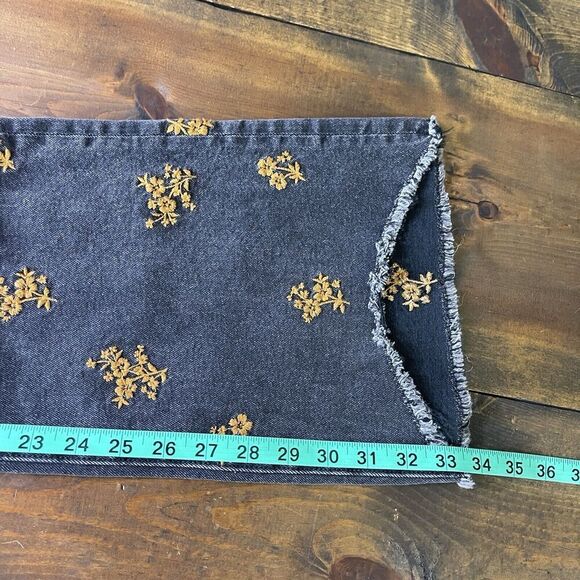 DRIFTWOOD Black and Orange Floral Flare Jeans - Picture 13 of 15